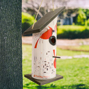 Charley Harper Cardinal Log Hanging Bird House, Large