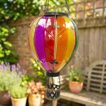 Regal Hot Air Rainbow Balloon Solar Lantern, Large