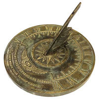 Colonial Sundial, Polished Brass, 8.5" dia.