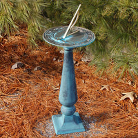 Grow Old With Me Sundial and Baluster Pedestal - BirdHousesAndBaths.com