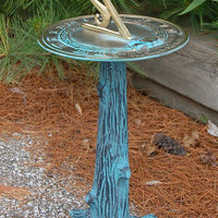 Grow Old With Me Sundial and Cast Iron Tree Pedestal - BirdHousesAndBaths.com