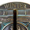 Season Cycle Brass Sundial, Verdigris, 10.25" dia. - BirdHousesAndBaths.com