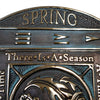 Season Cycle Brass Sundial, Verdigris, 10.25" dia. - BirdHousesAndBaths.com