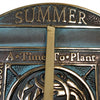 Season Cycle Brass Sundial, Verdigris, 10.25" dia. - BirdHousesAndBaths.com