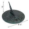 Daybreak Cast Iron Sundial, Verdigris, 9.875" dia.