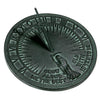 Father Time Cast Iron Sundial, Verdigris, 11.125" dia.