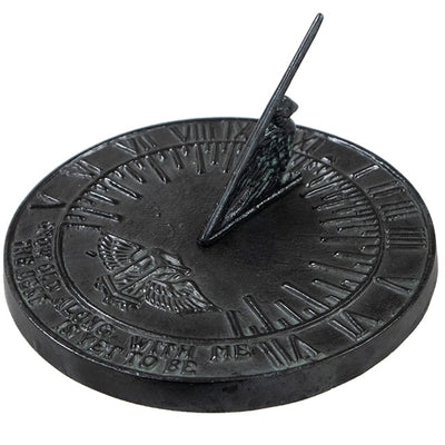 New Salem Cast Iron Sundial, Verdigris, 9.875