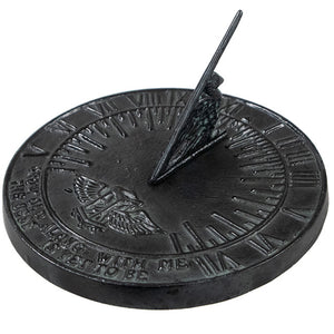 New Salem Cast Iron Sundial, Verdigris, 9.875" dia. - BirdHousesAndBaths.com