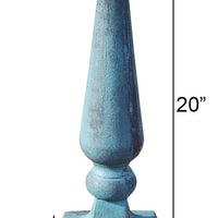 Baluster Cast Iron Sundial Pedestal, Antique, 20" - BirdHousesAndBaths.com