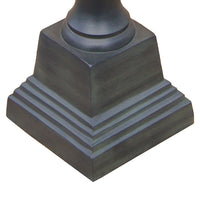 Stepped Cast Aluminum Sundial Pedestal, Antique, 24"