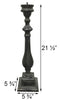 Spindle Cast Aluminum Sundial Pedestal, Antique, 21.5" - BirdHousesAndBaths.com
