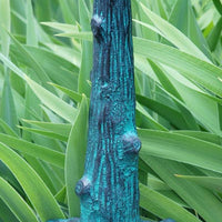 Tree Cast Iron Sundial Pedestal, Verdigris, 16" - BirdHousesAndBaths.com