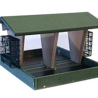 Large Double Hopper Seed and Suet Feeder
