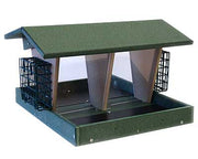 Large Double Hopper Seed and Suet Feeder