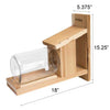 Wooden Squirrel Jar Feeder