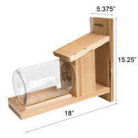 Wooden Squirrel Jar Feeder