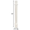 Decorative Mounting Post, White - 5'