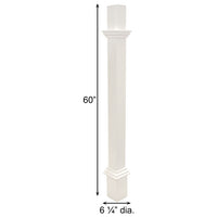 Decorative Mounting Post, White - 5'