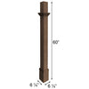 Decorative Mounting Post, Espresso - 5'