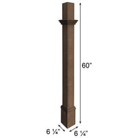 Decorative Mounting Post, Espresso - 5'