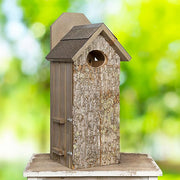 Uncle Dunkel's Bark Clad Wood Duck House - BirdHousesAndBaths.com