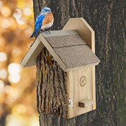 Uncle Dunkel's Bark Clad Ultimate Bluebird House - BirdHousesAndBaths.com