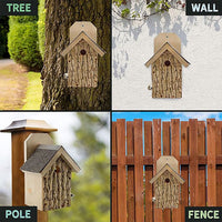 Uncle Dunkel's Bark Clad Ultimate Wren and Chickadee House
