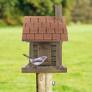 Uncle Dunkel's Log Cabin Bird Feeder - BirdHousesAndBaths.com