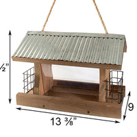 Rustic Farmhouse Ranch Seed and Suet Bird Feeder