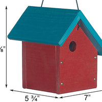 Going Green Sloped Roof Red Wren House