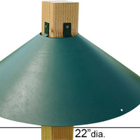 Post Mount Green Squirrel Baffle