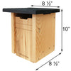 Cedar Swallow or Bluebird House with Blue Roof