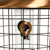 Squirrel-Resistant Brushed Copper Seed Tube Bird Feeder