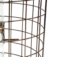 Squirrel-Resistant Brushed Copper Seed Tube Bird Feeder