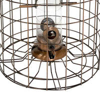 Squirrel-Resistant Brushed Copper Seed Tube Bird Feeder
