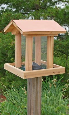 Coppertop Cedar Hopper Bird Feeder