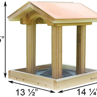 Coppertop Cedar Hopper Bird Feeder