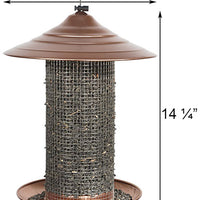 Brushed Copper Sunflower Seed Bird Feeder