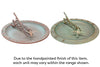 Sailboat Sundial Bird Bath, Copper Verdi