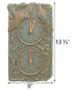Whitehall Cardinal Clock & Thermometer, Copper Verdi, 13.75"