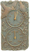 Whitehall Cardinal Clock & Thermometer, Copper Verdi, 13.75"