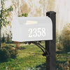 Whitehall Black Superior Mailbox Post, Cap, & Brackets