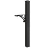 Whitehall Black Superior Mailbox Post, Cap, & Brackets