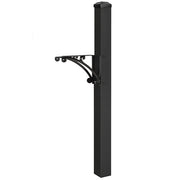 Whitehall Black Superior Mailbox Post, Cap, & Brackets