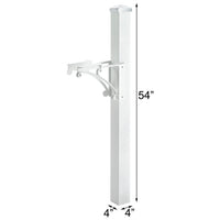 Whitehall White Superior Mailbox Post, Cap, & Brackets