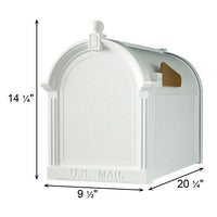 Whitehall White Deluxe Mailbox | BirdHousesAndBaths.com