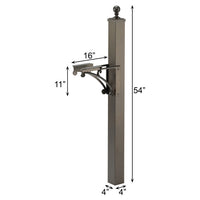 Whitehall French Bronze Deluxe Mailbox Post & Brackets