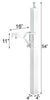 Whitehall White Deluxe Mailbox Post & Brackets