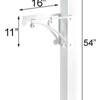 Whitehall White Deluxe Mailbox Post & Brackets
