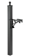 Whitehall Black Deluxe Mailbox Post and Brackets